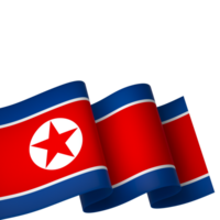 North Korea flag element design national independence day banner ribbon png