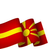 North Macedonia flag element design national independence day banner ribbon png