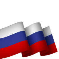 Russia flag element design national independence day banner ribbon png