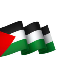 Palestine flag element design national independence day banner ribbon png