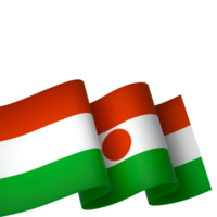 Niger flag element design national independence day banner ribbon png