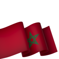 Morocco flag element design national independence day banner ribbon png