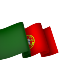 Portugal flag element design national independence day banner ribbon png