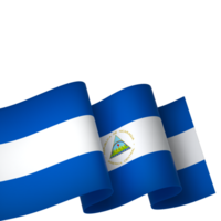 Nicaragua drapeau élément conception nationale indépendance journée bannière ruban png