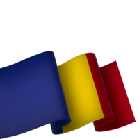 Romania flag element design national independence day banner ribbon png