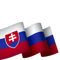 Slovakia flag element design national independence day banner ribbon png