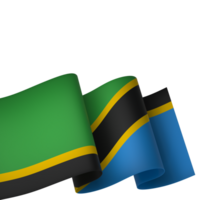 Tanzania flag element design national independence day banner ribbon png