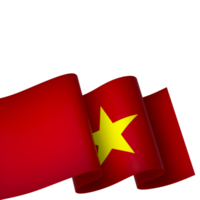 Vietnam flag element design national independence day banner ribbon png