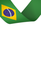 Brazil flag element design national independence day banner ribbon png