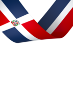 Dominican Republic flag element design national independence day banner ribbon png