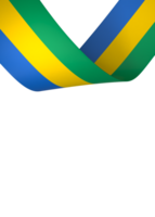 Gabon flag element design national independence day banner ribbon png