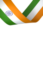 India flag element design national independence day banner ribbon png