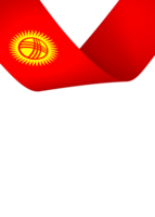 Kyrgyzstan bandiera elemento design nazionale indipendenza giorno bandiera nastro png