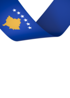 Kosovo flag element design national independence day banner ribbon png