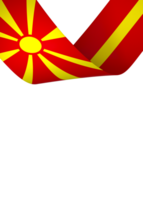 North Macedonia flag element design national independence day banner ribbon png