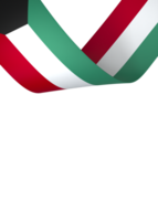 Kuwait flag element design national independence day banner ribbon png