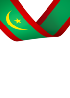 Mauritania flag element design national independence day banner ribbon png