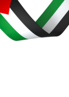 Palestine flag element design national independence day banner ribbon png