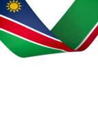 Namibia flag element design national independence day banner ribbon png