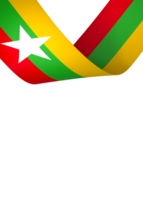 myanmar bandera elemento diseño nacional independencia día bandera cinta png