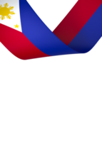 Philippines flag element design national independence day banner ribbon png