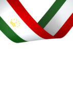 Tajikistan flag element design national independence day banner ribbon png