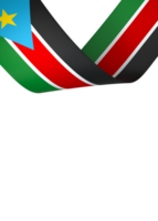 South Sudan flag element design national independence day banner ribbon png