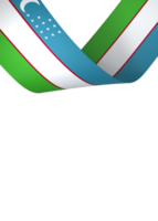 Uzbekistan flag element design national independence day banner ribbon png