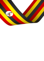 Uganda flag element design national independence day banner ribbon png