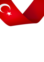 Turkey flag element design national independence day banner ribbon png