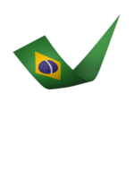 Brazil flag element design national independence day banner ribbon png