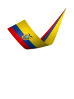 Ecuador flag element design national independence day banner ribbon png