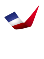 France flag element design national independence day banner ribbon png