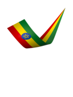 Ethiopia flag element design national independence day banner ribbon png