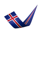 Iceland flag element design national independence day banner ribbon png