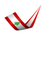 Lebanon flag element design national independence day banner ribbon png