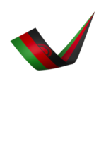 Malawi flag element design national independence day banner ribbon png