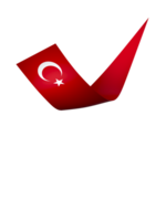 Turkey flag element design national independence day banner ribbon png