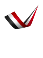 Yemen flag element design national independence day banner ribbon png