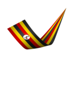 Uganda bandeira elemento Projeto nacional independência dia bandeira fita png