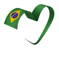 Brazil flag element design national independence day banner ribbon png