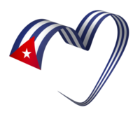 Cuba flag element design national independence day banner ribbon png