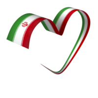 Iran flag element design national independence day banner ribbon png