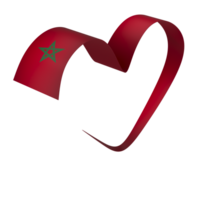 Morocco flag element design national independence day banner ribbon png