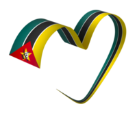 Mozambique flag element design national independence day banner ribbon png