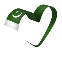 Pakistan flag element design national independence day banner ribbon png