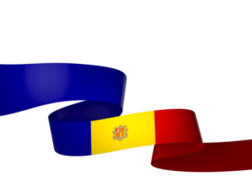 Andorra Flagge Element Design National Unabhängigkeit Tag Banner Band png