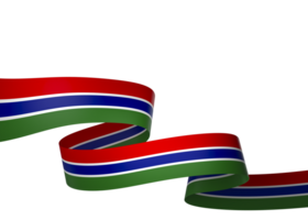 The Gambia flag element design national independence day banner ribbon png