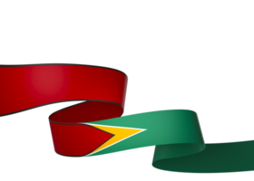 Guyana flag element design national independence day banner ribbon png