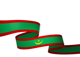 Mauritania flag element design national independence day banner ribbon png